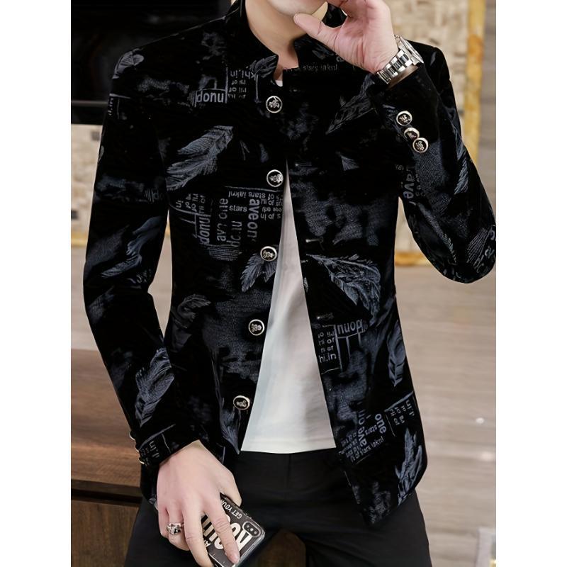 Ethnic Wear Fashion Brand - Men's Printed Small Suit Ethnic Style