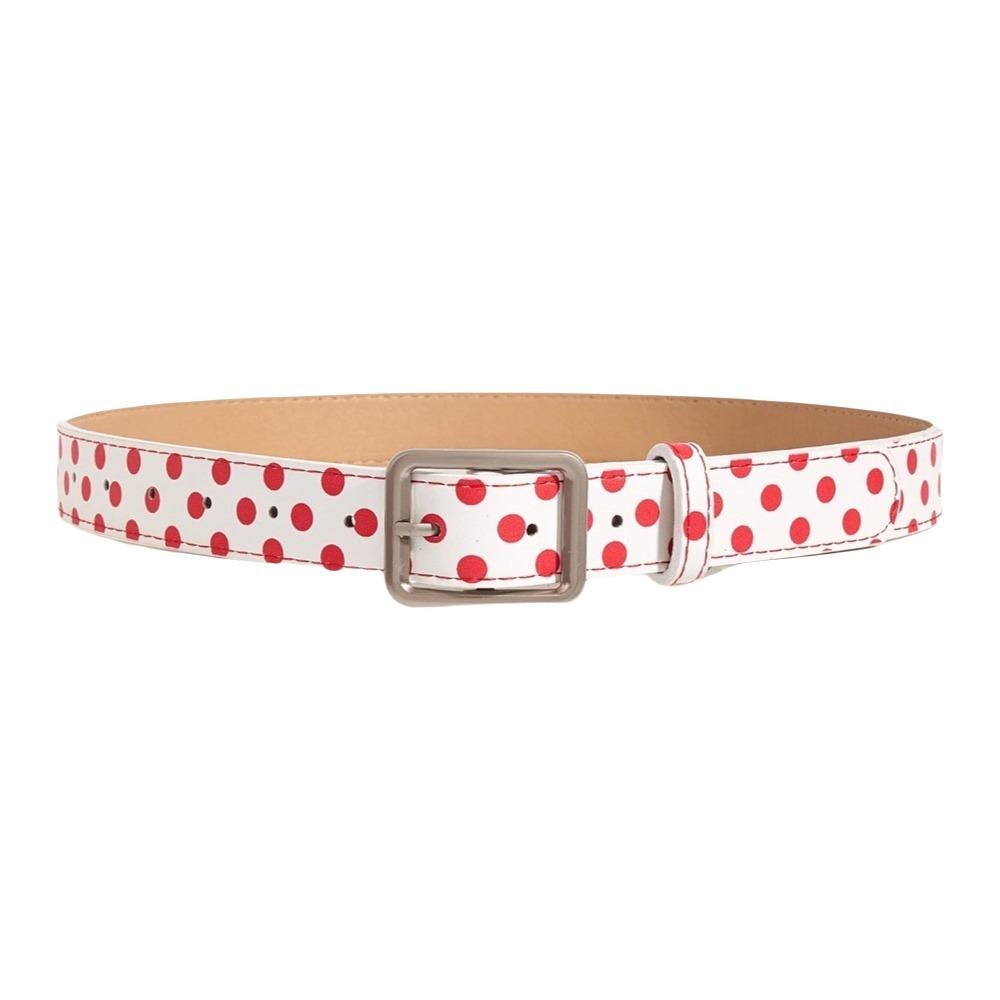 Y2K Ethnic Fashion - Fashion Pin Buckle Polk Dot Belt
