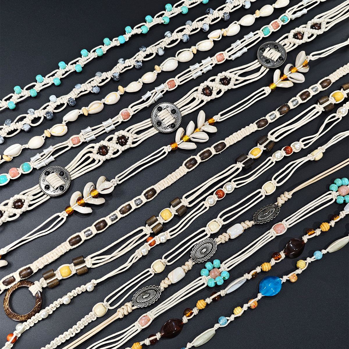 Y2K Ethnic Fashion - Bohème Ethnic Floral Waist Chain For