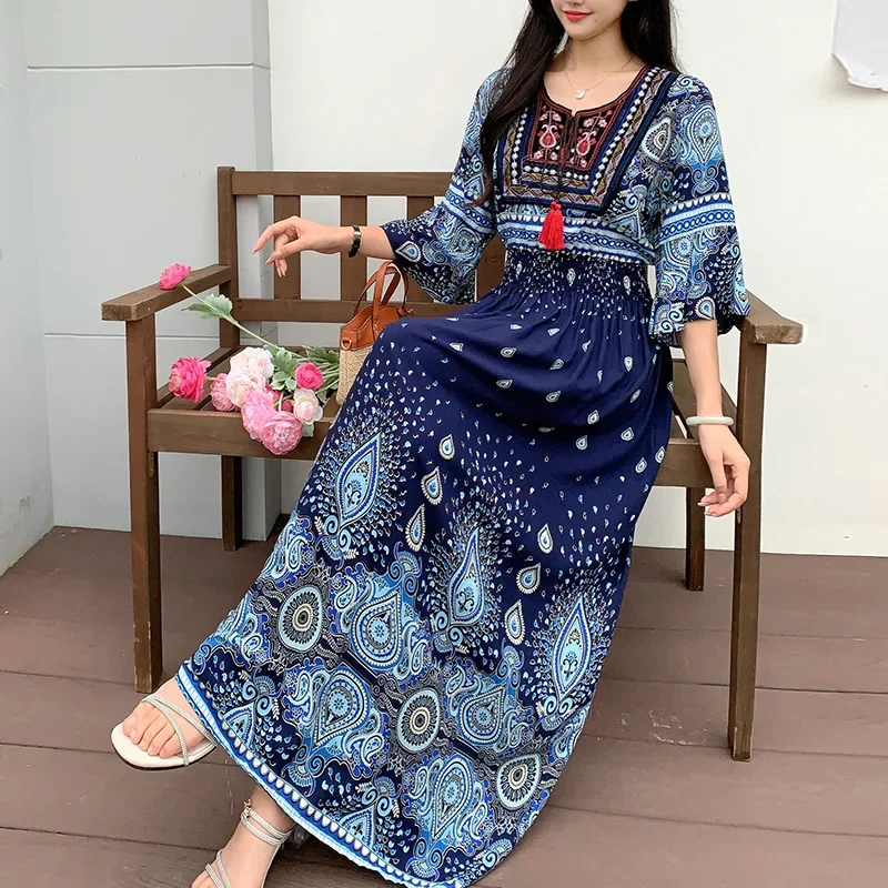 Y2K Ethnic Fashion - Ethnic Style Maxi Dresses for Women