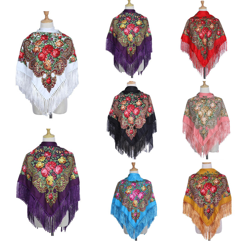 Retro Printed Scarf Winter Boh – Winter Ethnic Fashion For Women recenzja i cena