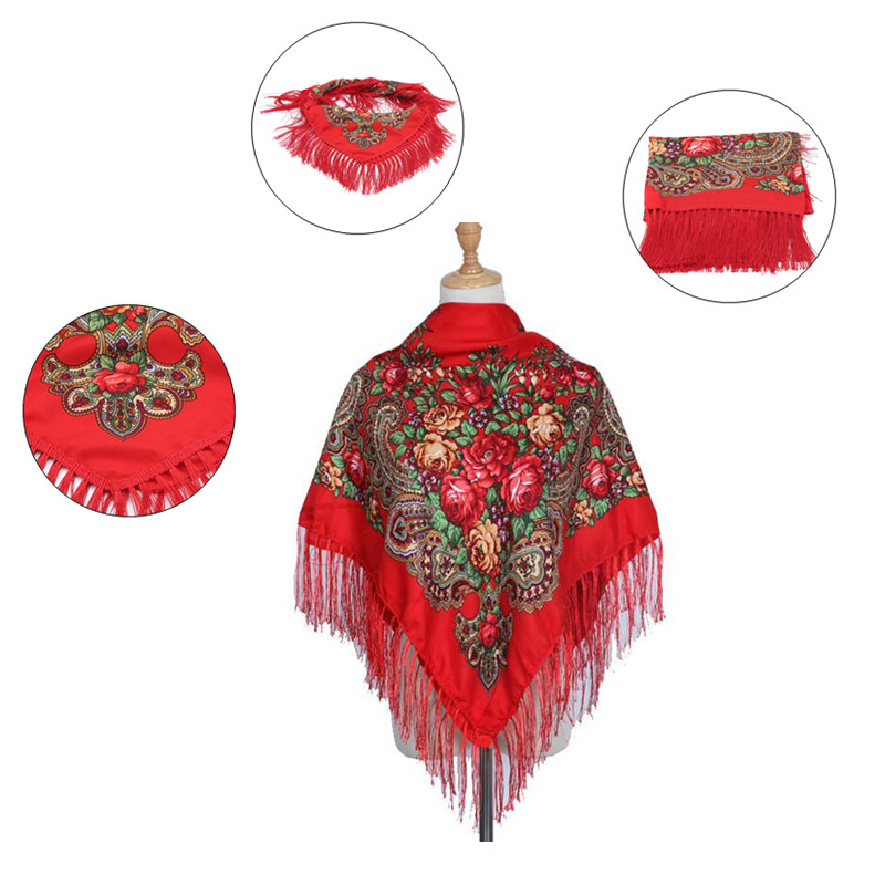 Retro Printed Scarf Winter Boh – Winter Ethnic Fashion For Women recenzja i cena
