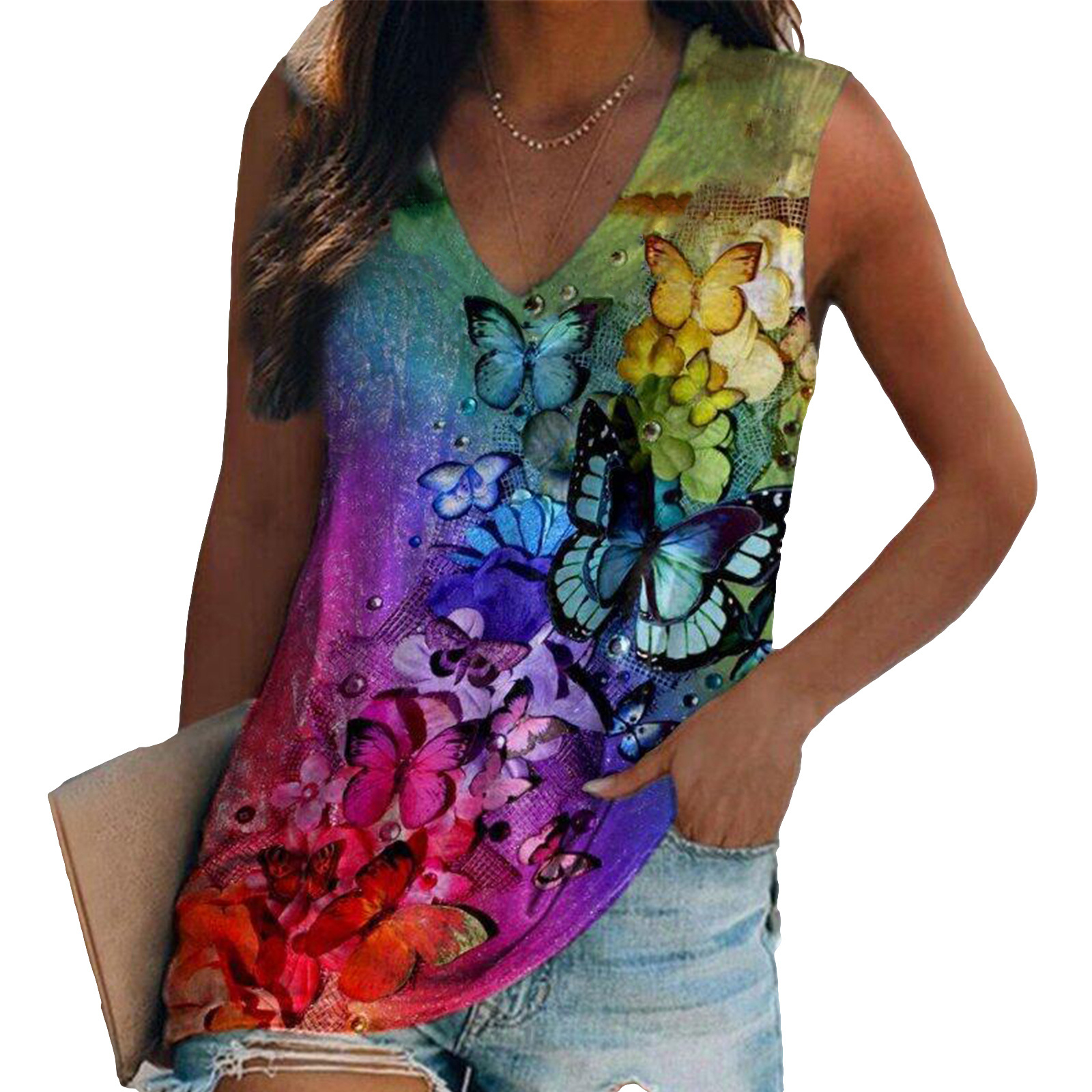 Ethnic Style Colorful Butterfl – Y2K Ethnic Fashion recenzja i cena