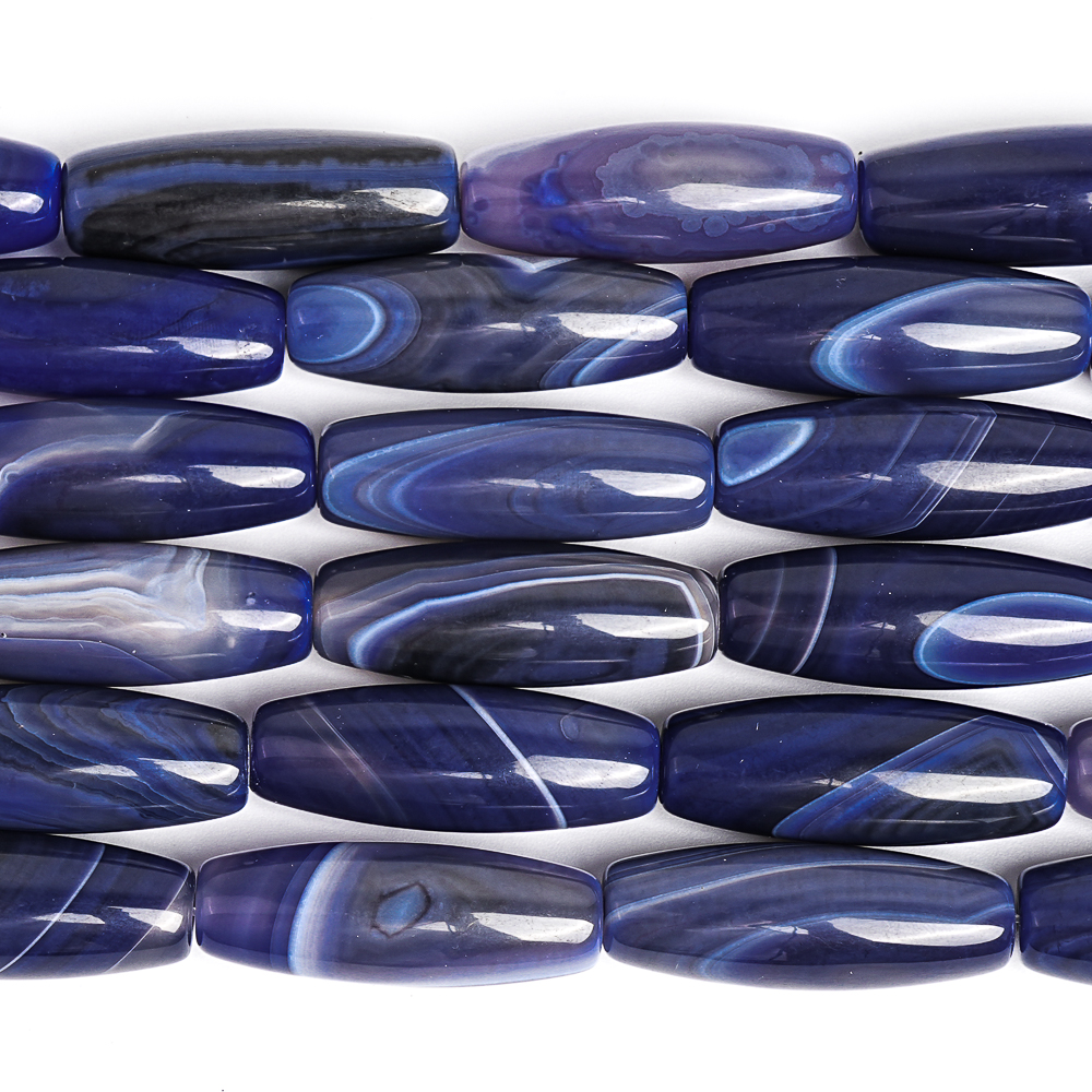 Natural Matte Blue Agate Rice  – Ethnic Fashion Jewellery recenzja i cena