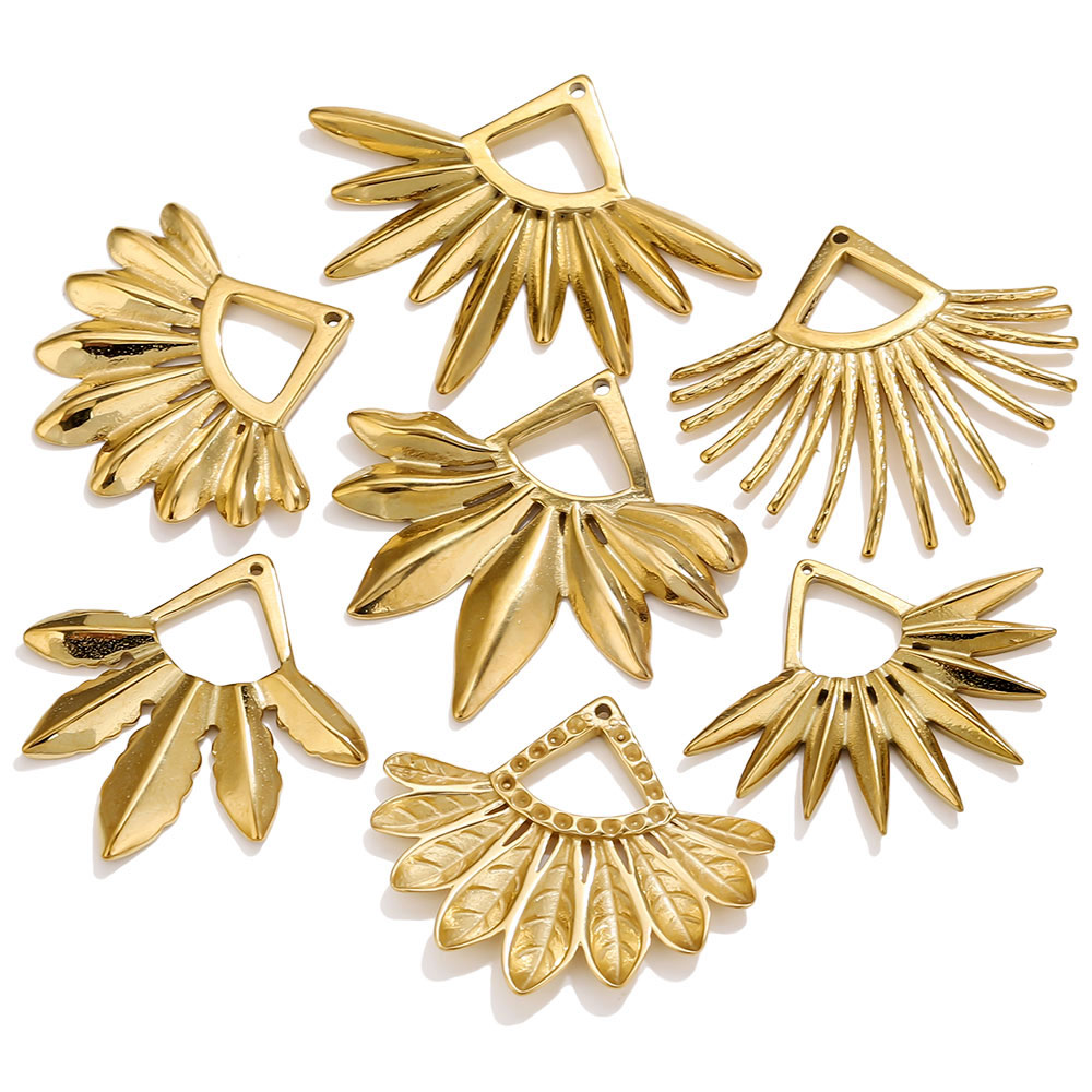 2pcs Stainless Steel Fan Shape – Ethnic Fashion Jewellery recenzja i cena