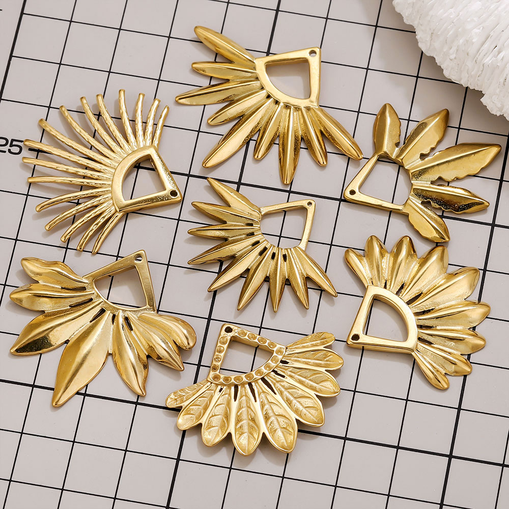 2pcs Stainless Steel Fan Shape – Ethnic Fashion Jewellery recenzja i cena
