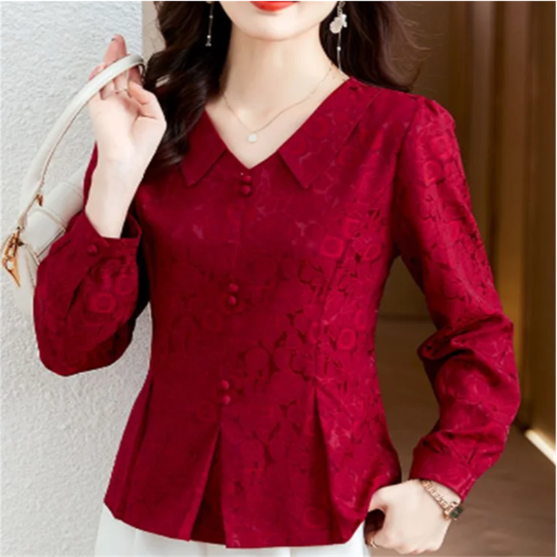 Retro Women's Shirt Jacquard S – Thai Silk Blouse recenzja i cena