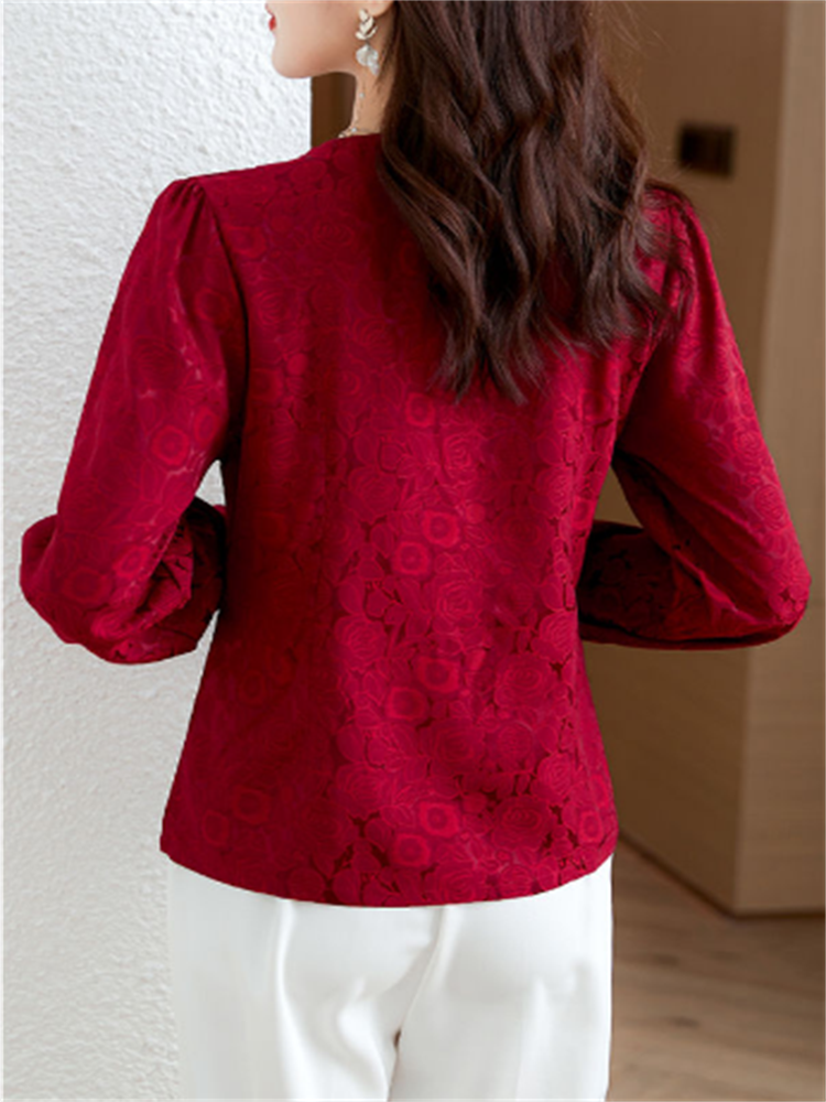 Retro Women's Shirt Jacquard S – Thai Silk Blouse recenzja i cena