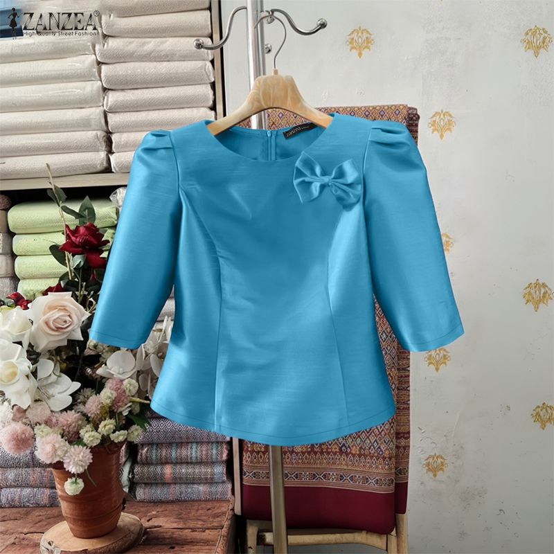 ZANZEA Women's Elegant Satin B – Thai Silk Blouse recenzja i cena