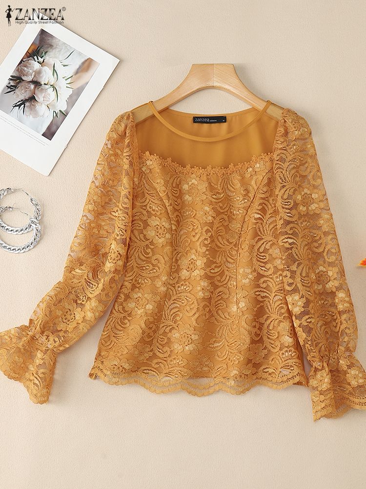 2025 ZANZEA Autumn Lace Patchw – Thai Silk Blouse recenzja i cena