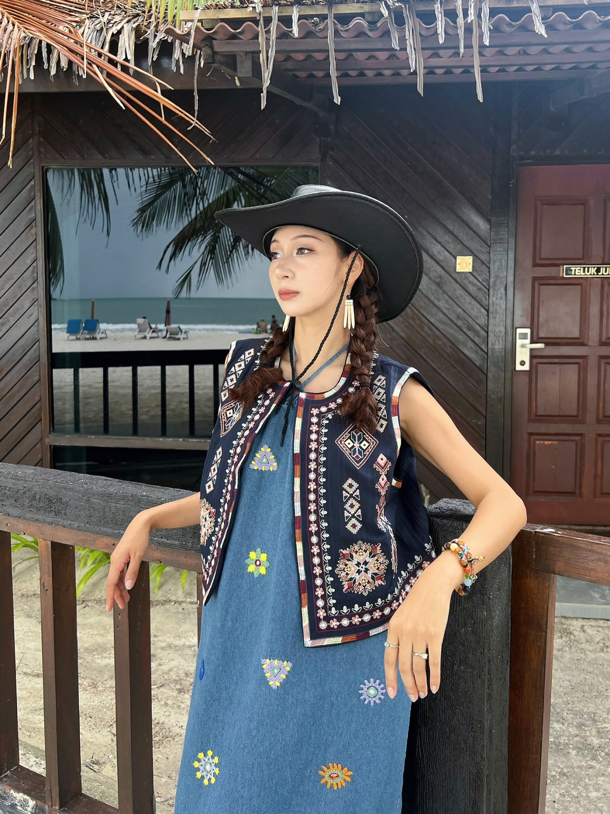 Bohemian Style Sleeveless roun – Ethnic Fashion Store recenzja i cena