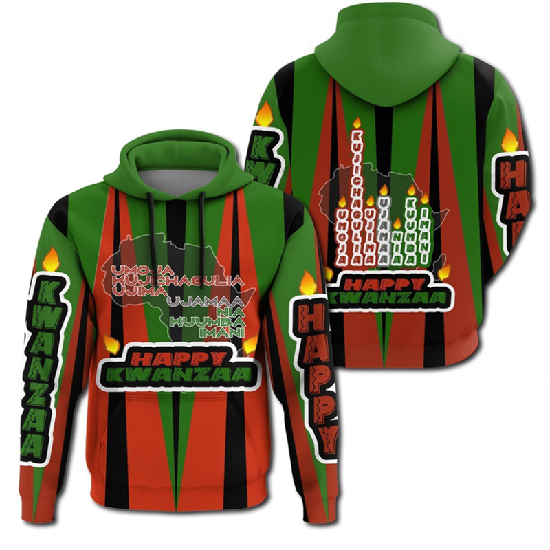African Kwanzaa Hoodies 3D Pri – Y2K Ethnic Fashion recenzja i cena