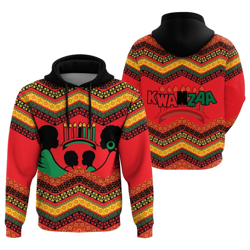 African Kwanzaa Hoodies 3D Pri – Y2K Ethnic Fashion recenzja i cena