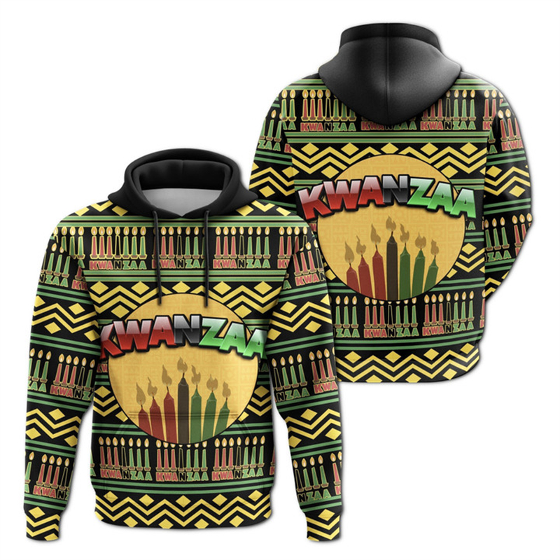 African Kwanzaa Hoodies 3D Pri – Y2K Ethnic Fashion recenzja i cena