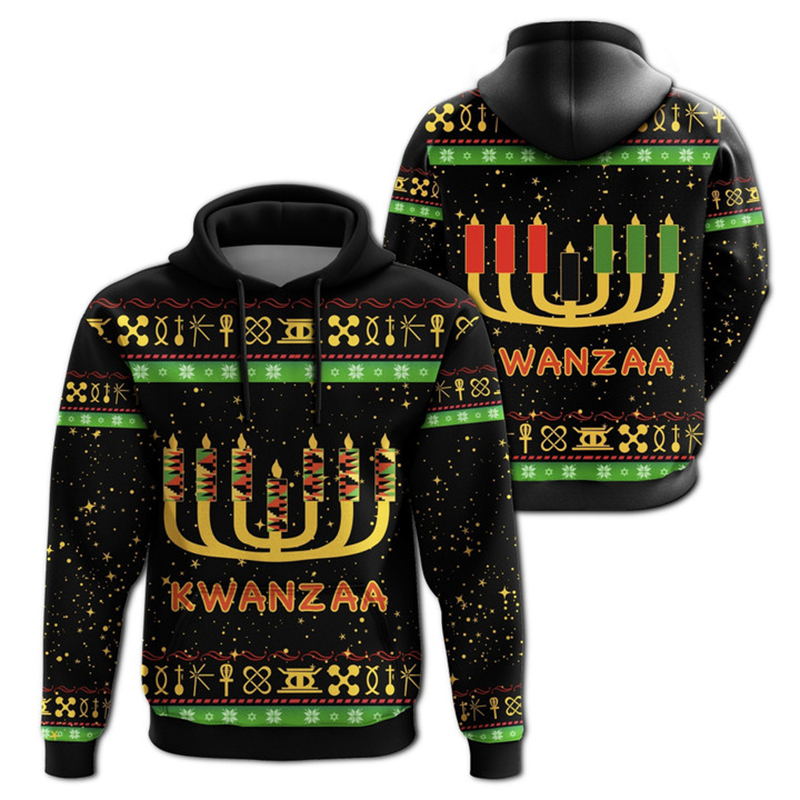 African Kwanzaa Hoodies 3D Pri – Y2K Ethnic Fashion recenzja i cena