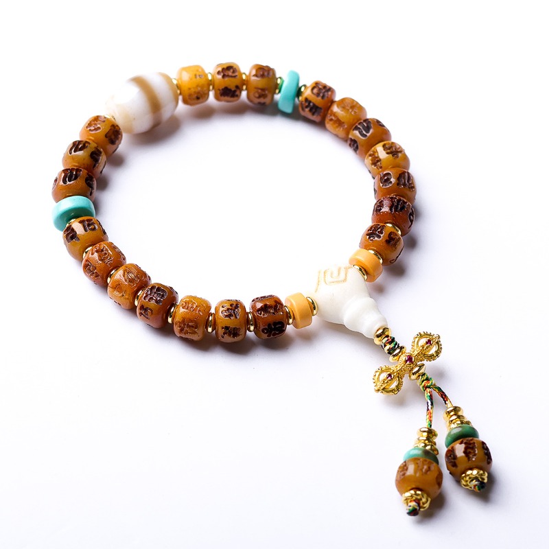 Bone Carved Six-Word Mantra Va – Ethnic Fashion Way recenzja i cena