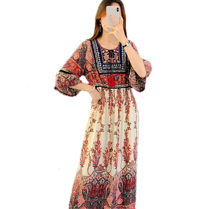 Ethnic Style Maxi Dresses for  – Y2K Ethnic Fashion recenzja i cena