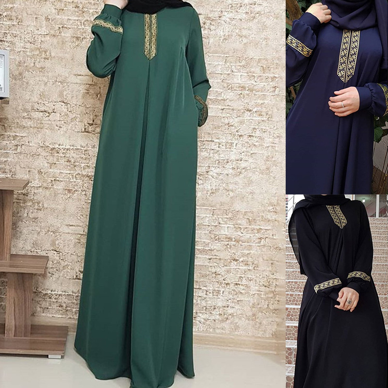 Muslim Ethnic Style Print Abay – Winter Ethnic Fashion For Women recenzja i cena