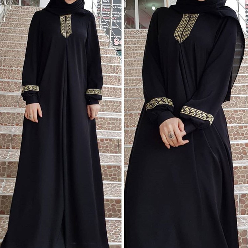 Muslim Ethnic Style Print Abay – Winter Ethnic Fashion For Women recenzja i cena