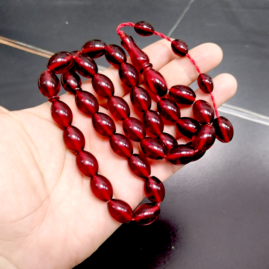 Tasbih Red resin 33 prayer bea – Ethnic Fashion Store recenzja i cena