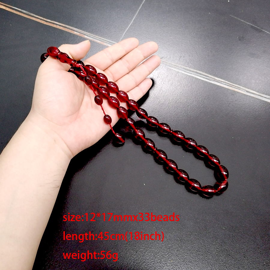 Tasbih Red resin 33 prayer bea – Ethnic Fashion Store recenzja i cena