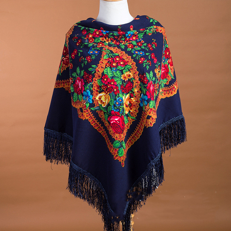 135*135cm Russian Scarf Ethnic – Winter Ethnic Fashion For Women recenzja i cena