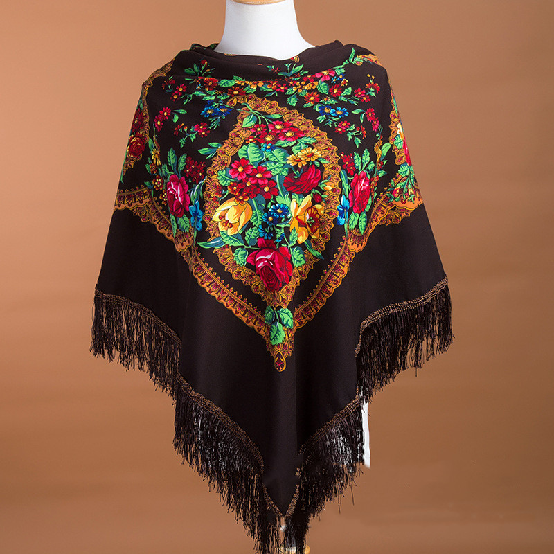 135*135cm Russian Scarf Ethnic – Winter Ethnic Fashion For Women recenzja i cena