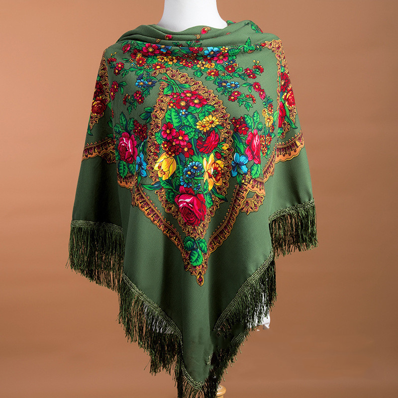 135*135cm Russian Scarf Ethnic – Winter Ethnic Fashion For Women recenzja i cena