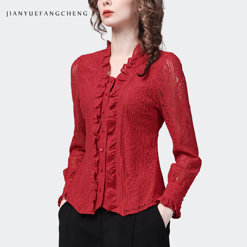 Fashion Square Neck Ruffles Re – Thai Silk Blouse recenzja i cena