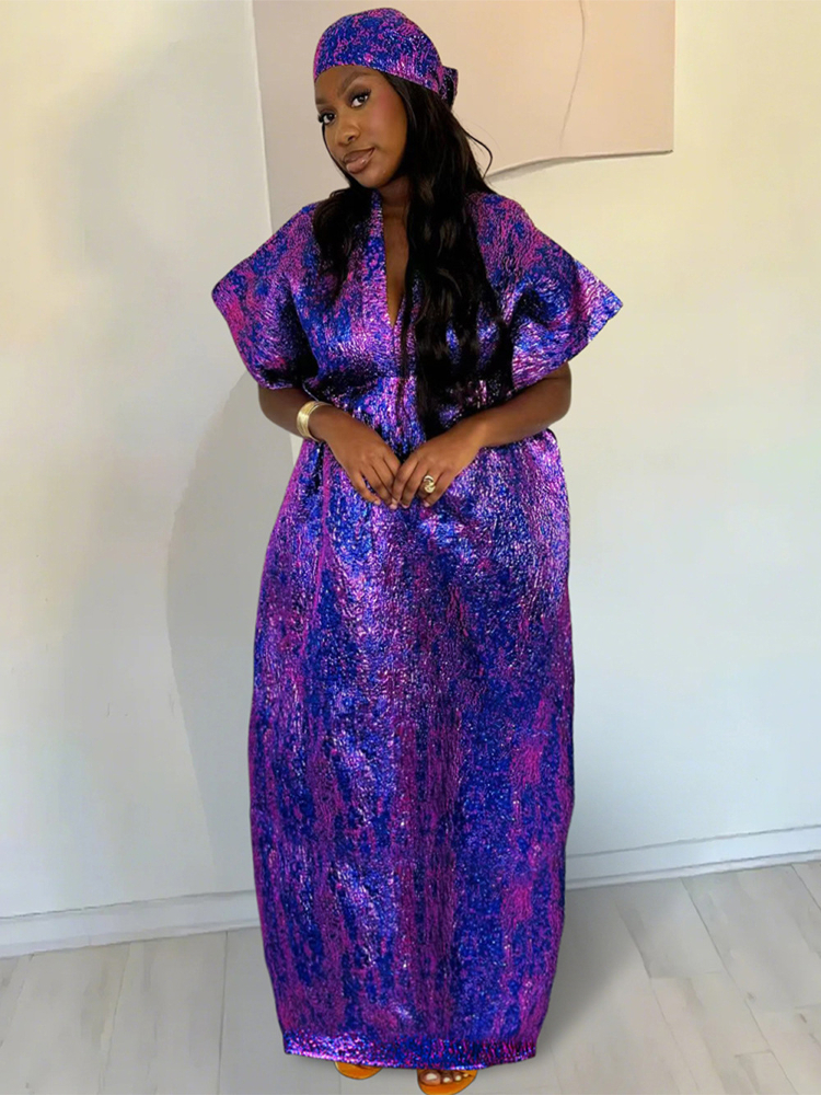 Loose Fit Shiny African Women' – Ethnic Gown recenzja i cena