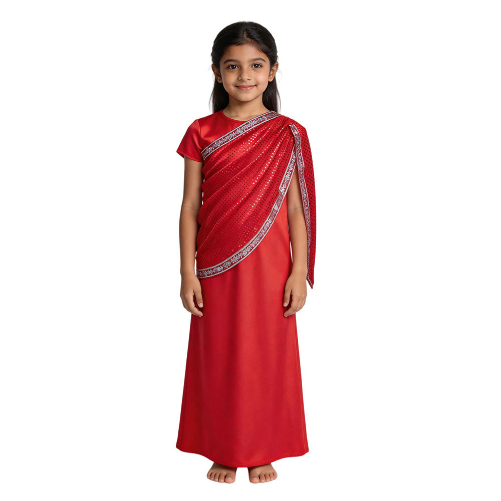 Girls Red Indian Ethnic Sequin – Ethnic Gown recenzja i cena