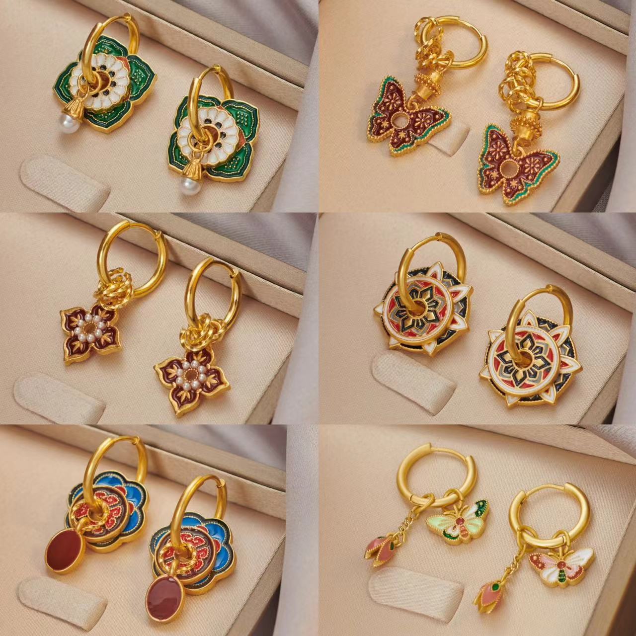 Vintage Chinese Colorful Ename – Ethnic Fashion Way recenzja i cena
