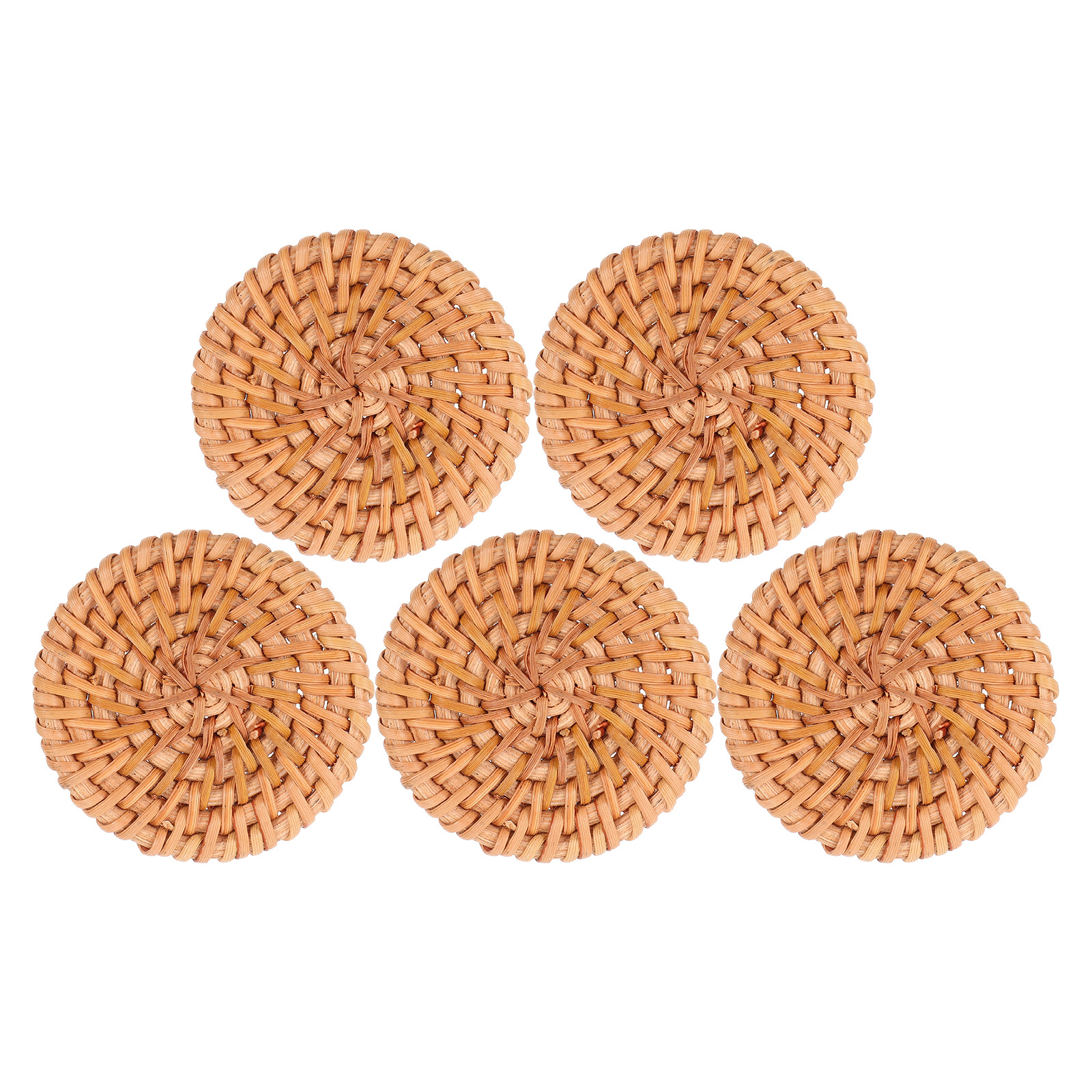 5Pcs Rattan Round Woven Discs  – Ethnic Fashion Jewellery recenzja i cena