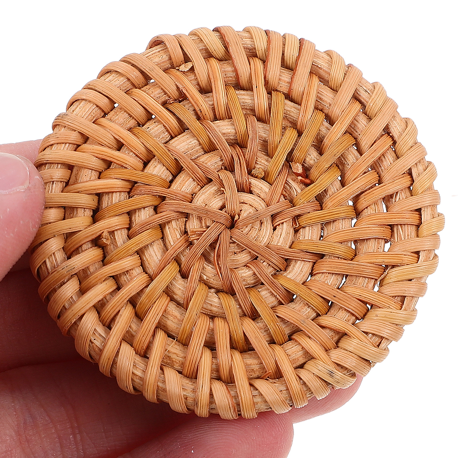 5Pcs Rattan Round Woven Discs  – Ethnic Fashion Jewellery recenzja i cena