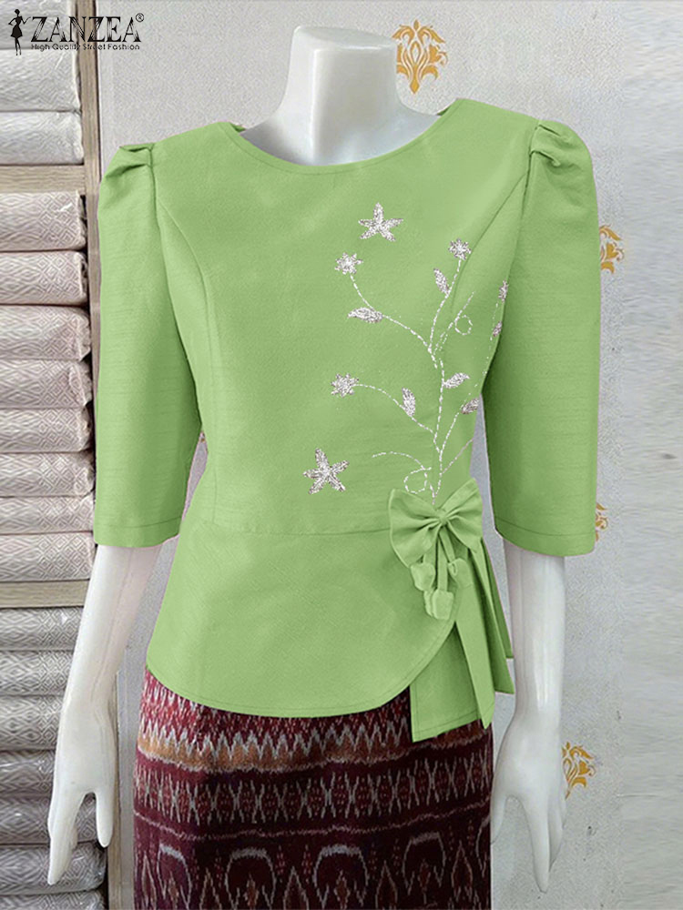 ZANZEA Elegant Asymmetrical He – Thai Silk Blouse recenzja i cena