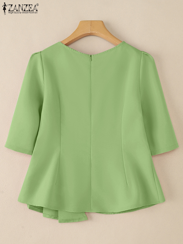ZANZEA Elegant Asymmetrical He – Thai Silk Blouse recenzja i cena