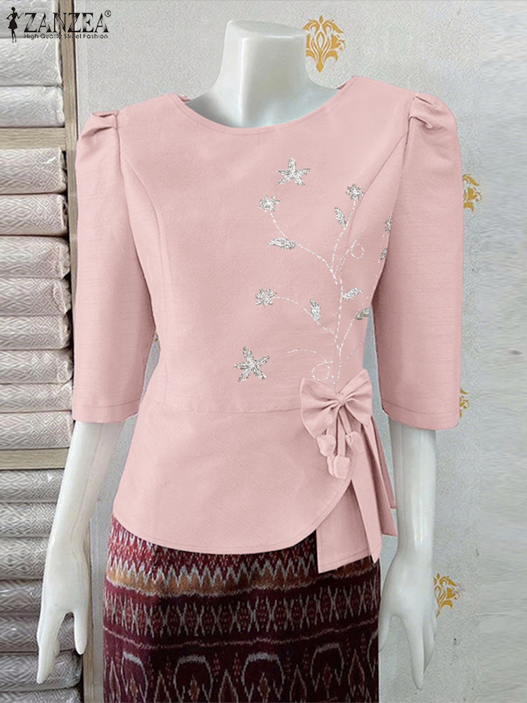 ZANZEA Elegant Asymmetrical He – Thai Silk Blouse recenzja i cena