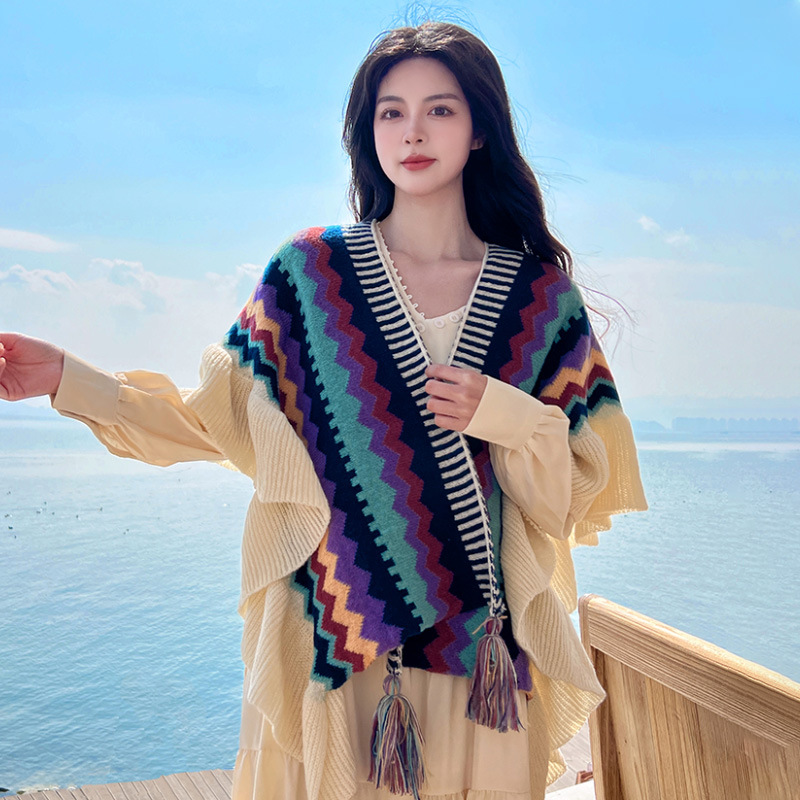 Women's Warm Shawls Wraps Ethn – Winter Ethnic Fashion For Women recenzja i cena